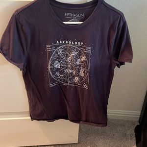 Purple graphic astrology tee